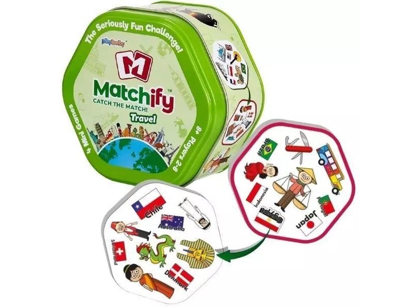 Matchify Utazás – Párosító kártyajáték fém dobozban