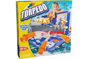 Torpedó társasjáték - doboz és játéktábla