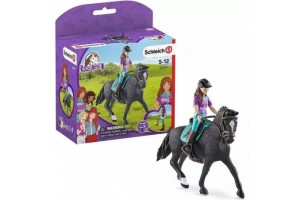 Schleich Lisa és Vihar kézzel festett ló és lovas 42541