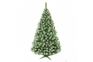 Diamond műfenyő 180 cm talppal - zöld, havas tűlevelek
