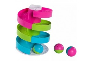 Fat Brain Toys spiráltorony — csörgő labda bébijáték