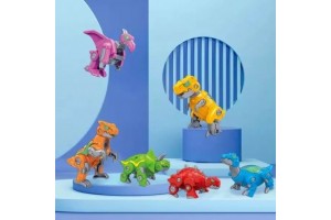 Dínómorfer Pteranodon - átalakítható rózsaszín robot-dínó