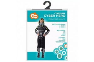 Cyber Hero jelmez 120-130 cm – hangfényes maszk