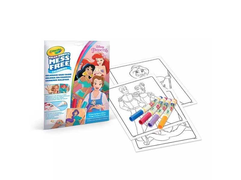 Crayola Color Wonder – Disney-hercegnők kifestő, 18 oldal