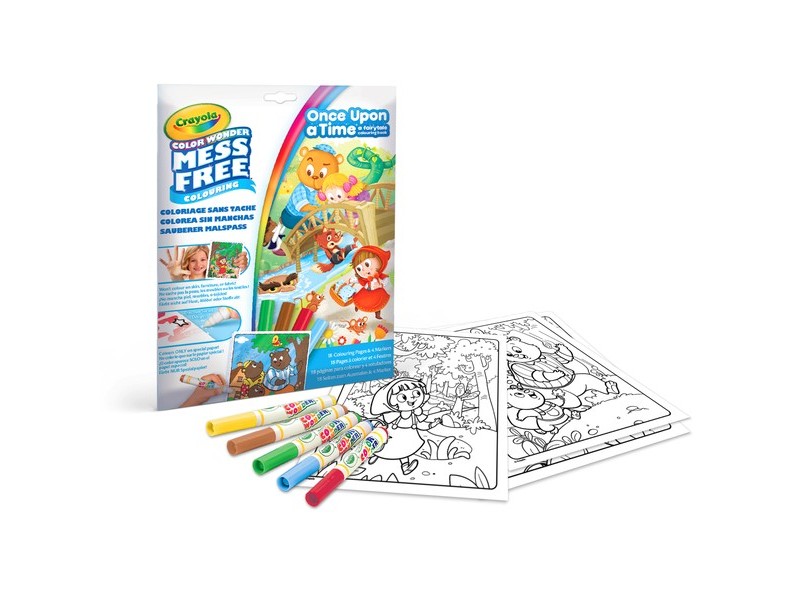 Crayola Color Wonder – Meseország maszatmentes kifestő, 5 filctoll