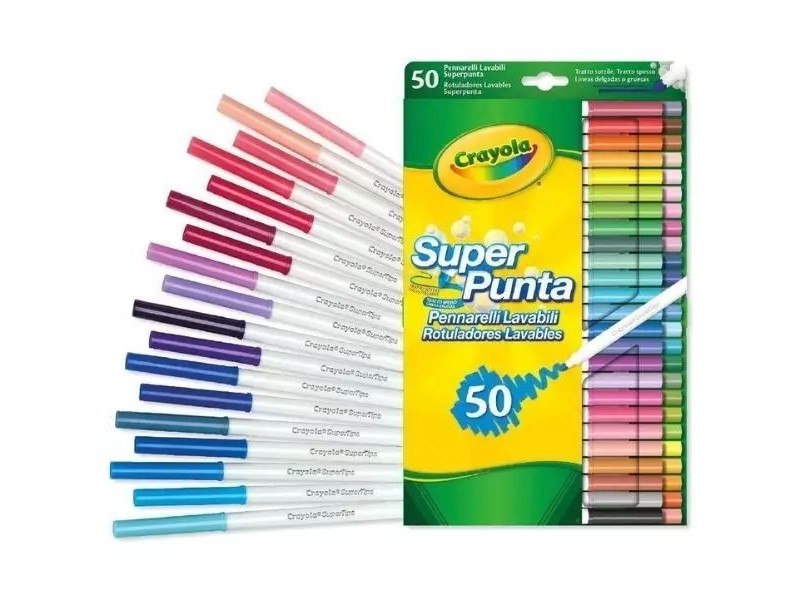 Crayola lemosható filctoll készlet — 50 szín