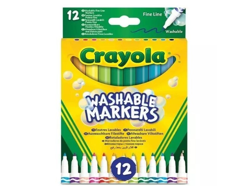 Crayola lemosható filctoll készlet – 12 db