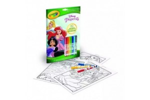 Crayola Disney hercegnő kifestő és 7 filctoll