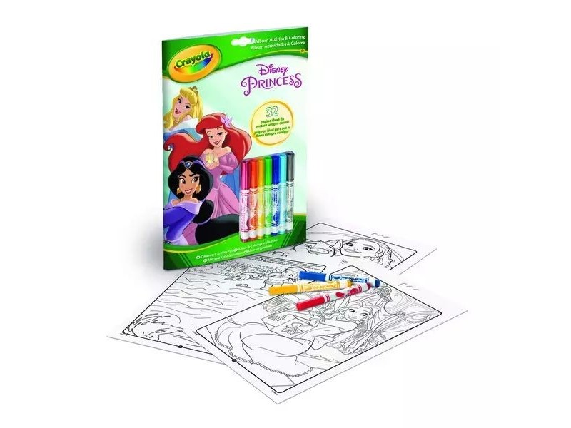 Crayola Disney hercegnő kifestő és 7 filctoll