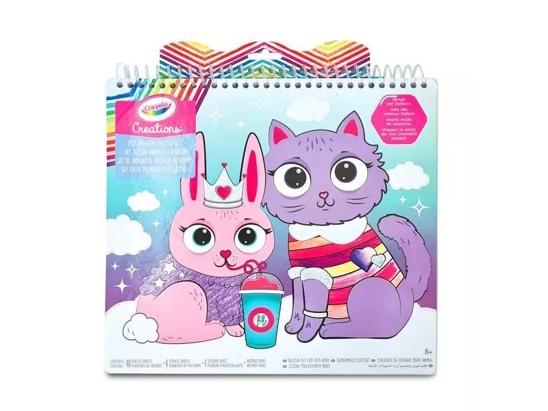 Crayola Creations Állati divat matricás rajzkészlet