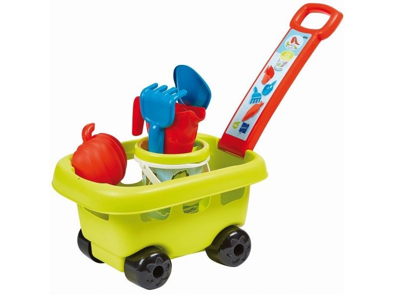 Ecoiffier húzós kocsi homokozókészlettel