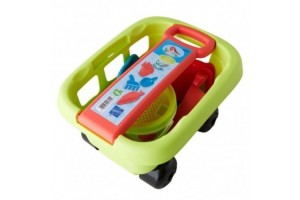 Ecoiffier húzós kocsi homokozókészlettel