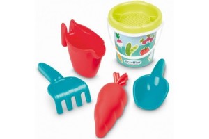 Ecoiffier húzós kocsi homokozókészlettel