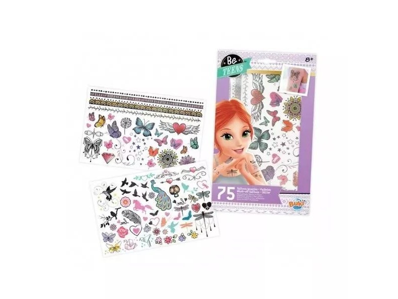 BUKI csillogó tetoválás szett - 75 db