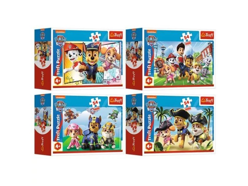 Trefl Mancs őrjárat 54 db mini puzzle — 20×13 cm