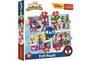 Trefl Pókember 3 az 1-ben puzzle - 4 darabos