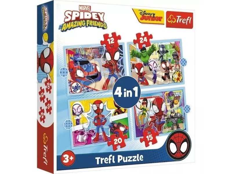 Trefl Pókember 3 az 1-ben puzzle - 4 darabos