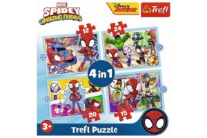 Trefl Pókember 3 az 1-ben puzzle - 4 darabos