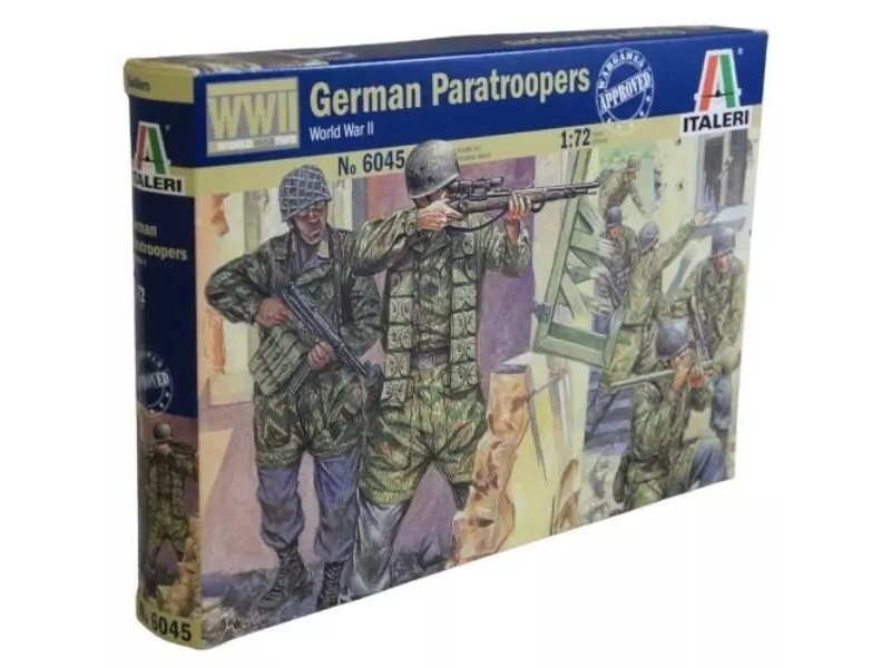 Italeri II. világháborús német ejtőernyős német katonák 1:72 (50 db)
