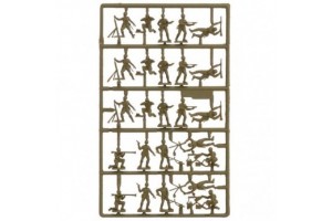 Italeri II. vh. amerikai gyalogság 1:72 - 50 festetlen figura