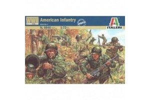 Italeri II. vh. amerikai gyalogság 1:72 - 50 festetlen figura