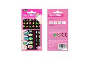 Avenir fluoreszkáló körömmatrica - 38 db szett