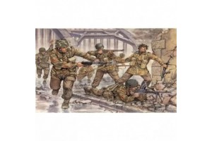 Italeri II. vh. brit ejtőernyősök 1:72 - 50 festetlen figura