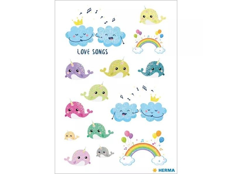 Herma narvál matricacsomag – öntapadós dekor matrica