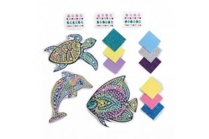 Tengeri állatok mozaikkészlet - teknős, delfin, hal