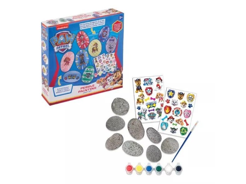 Mancs őrjárat kavicsfestő készlet — 8 kavics, matricák