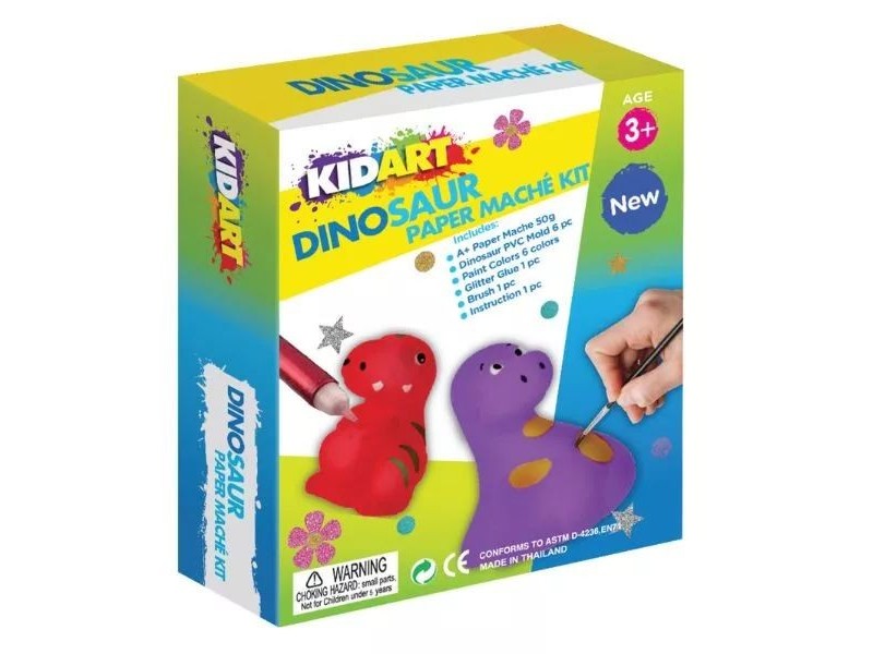Kid Art papírmasé dinók - készlet a gyerekeknek