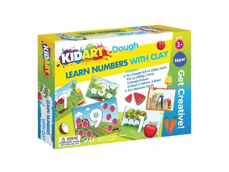 Kid Art gyurmakészlet számkártyákkal