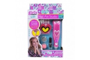 Csillámos körömstúdió lehúzható dekorokkal