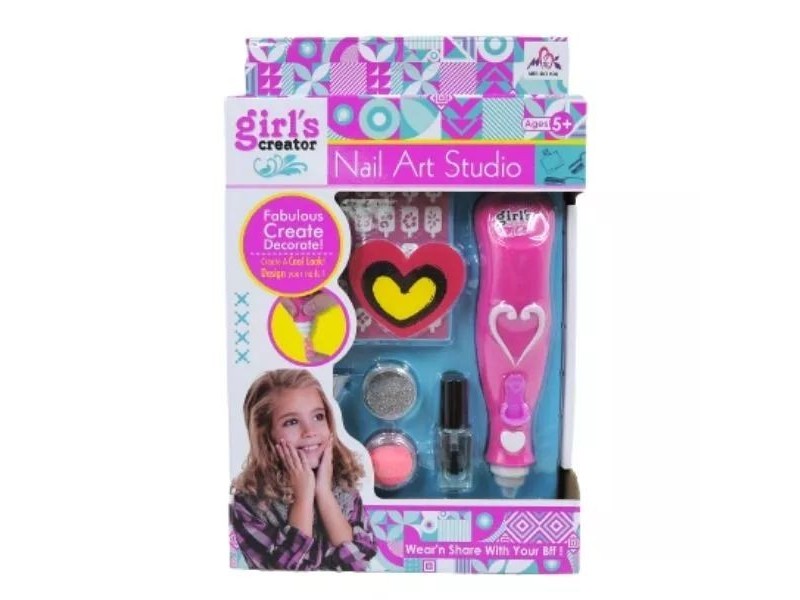 Csillámos körömstúdió lehúzható dekorokkal