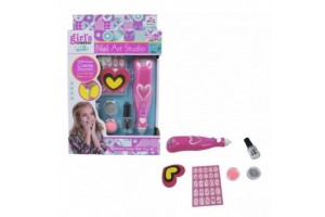 Csillámos körömstúdió lehúzható dekorokkal