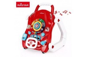 Rastar 3 az 1-ben zenélő járássegítő - piros