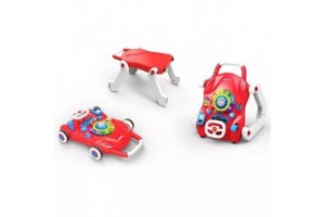 Rastar 3 az 1-ben zenélő járássegítő - piros