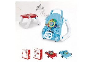 Rastar 3 az 1-ben zenélő járássegítő - piros