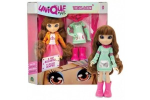 Unique Eyes bűvös szemű baba két ruhával