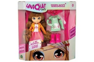 Unique Eyes bűvös szemű baba két ruhával