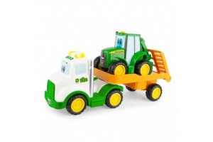 Tomy John Deere farm szett - traktor és teherautó