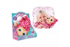 Bukfencező bébi – puha, mosolygós játékbaba