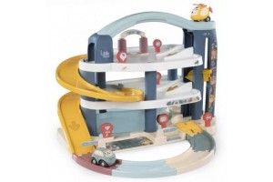 Little Smoby háromszintes liftes garázs 2 kisautóval