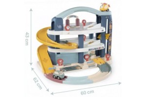 Little Smoby háromszintes liftes garázs 2 kisautóval