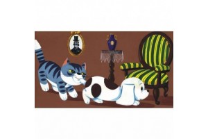 Rosszcsont cica és Benci kalandjai — diafilm borító