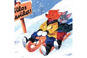 Róka Rudi diafilm borító — Mackó Brumi a hóban