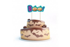 Boo! Halloween papírtortadísz sütőtökös mintával