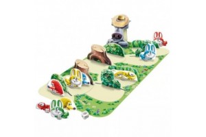 Less és fuss társasjáték — erdei állatok és farkas