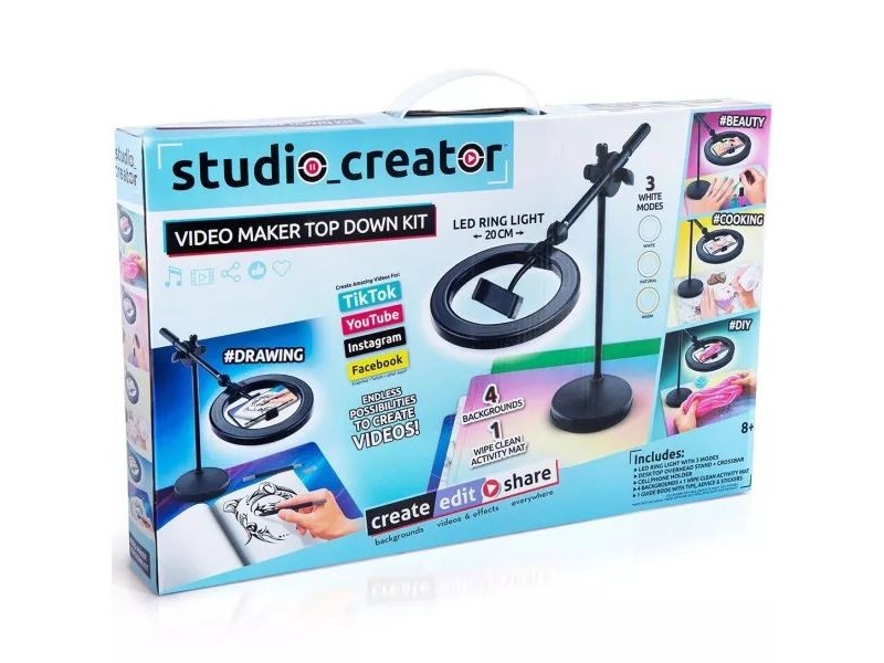 Studio Creator videókészlet — telefon tartó és LED