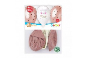 Cica mintás pöttyös prémium lufi - 5 db